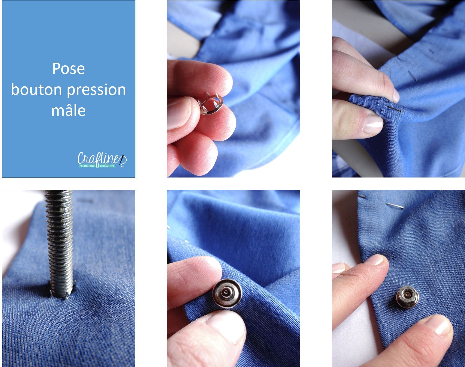 Astuces couture Poser des boutons pression à griffes Le blog de Craftine