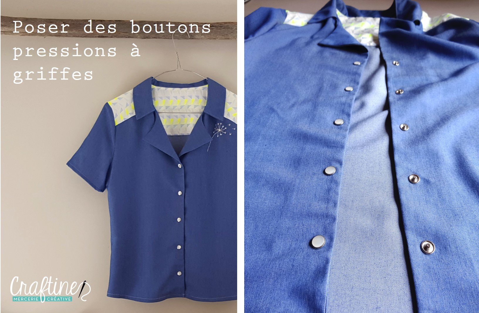 Astuces couture : Poser des boutons pression à griffes - Le blog de Craftine