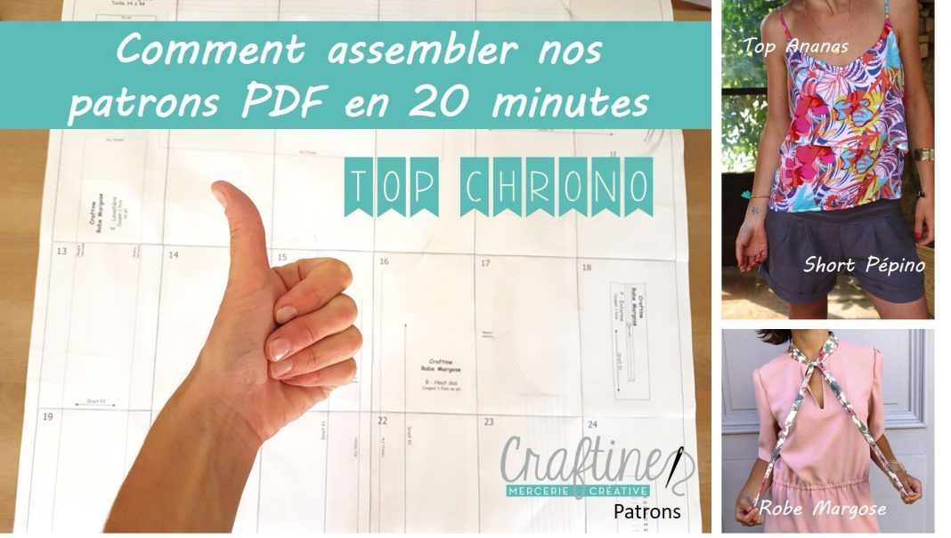 Astuces Couture : Assembler les patrons PDF - Le blog de Craftine