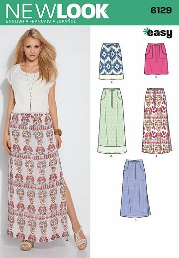 Patron New Look 6129 Jupe