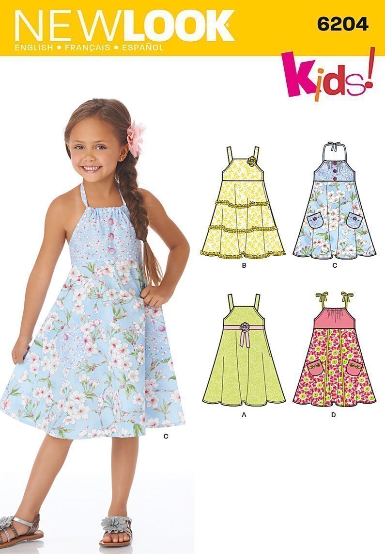 Patron New Look 6204 Robes Fillettes