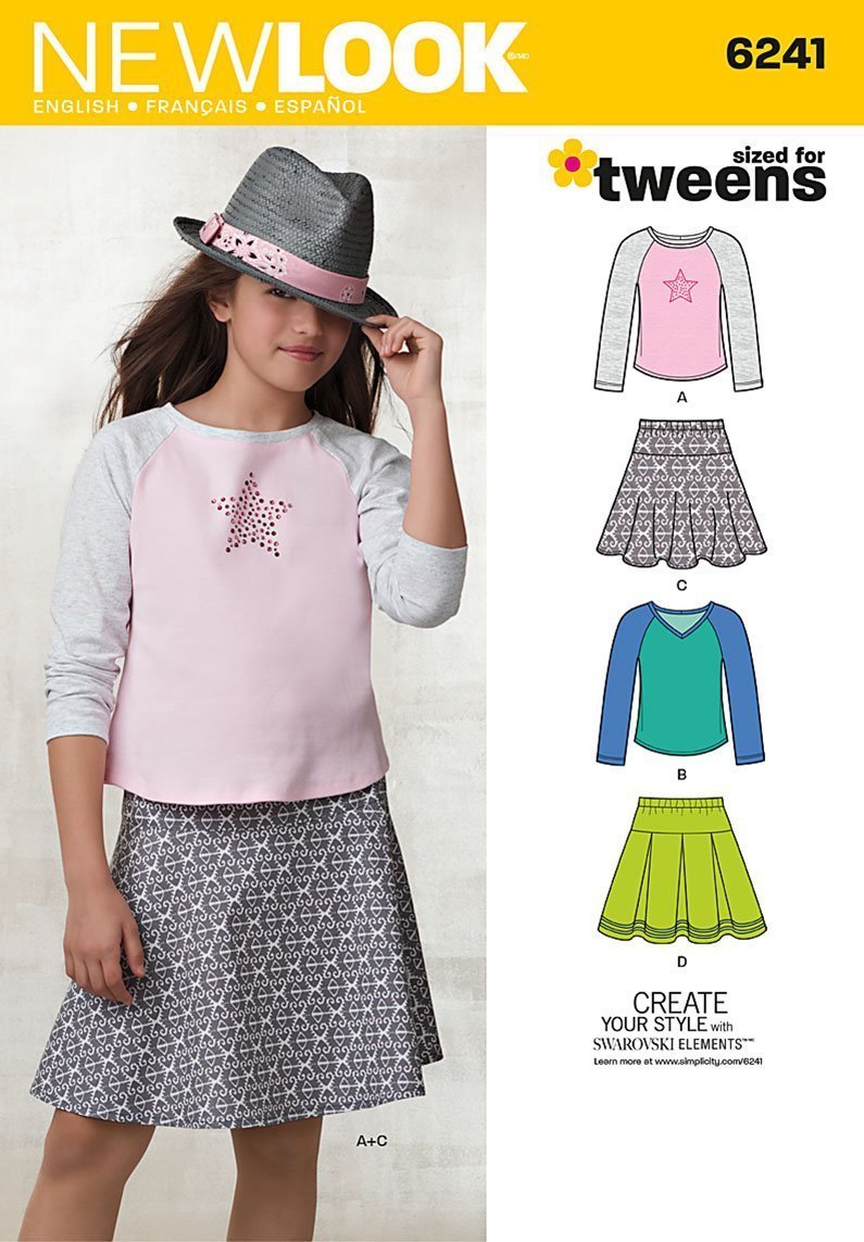 Patron New Look 6241 Ensemble Filles