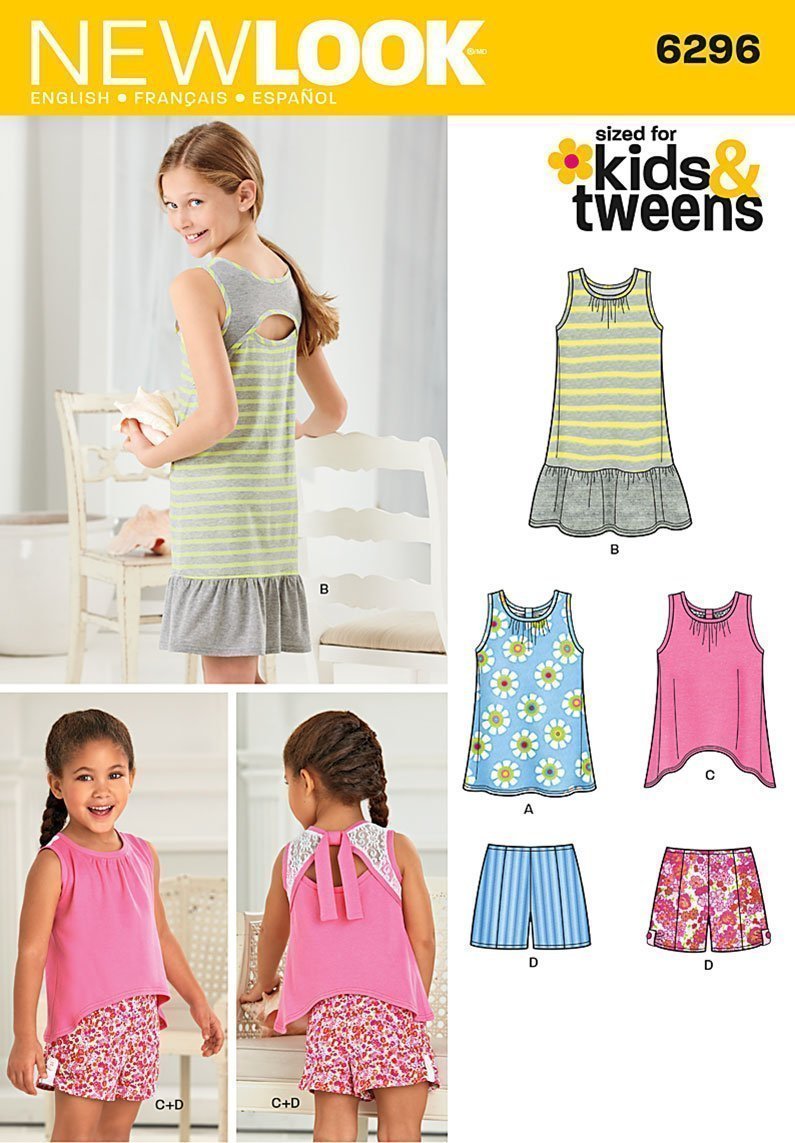 Patron New Look 6296 Ensemble Fillette