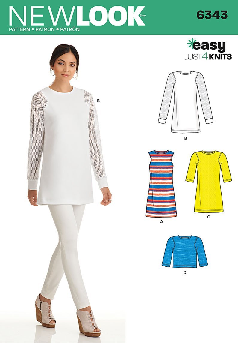 Patron New Look 6343 T-Shirt et Tunique