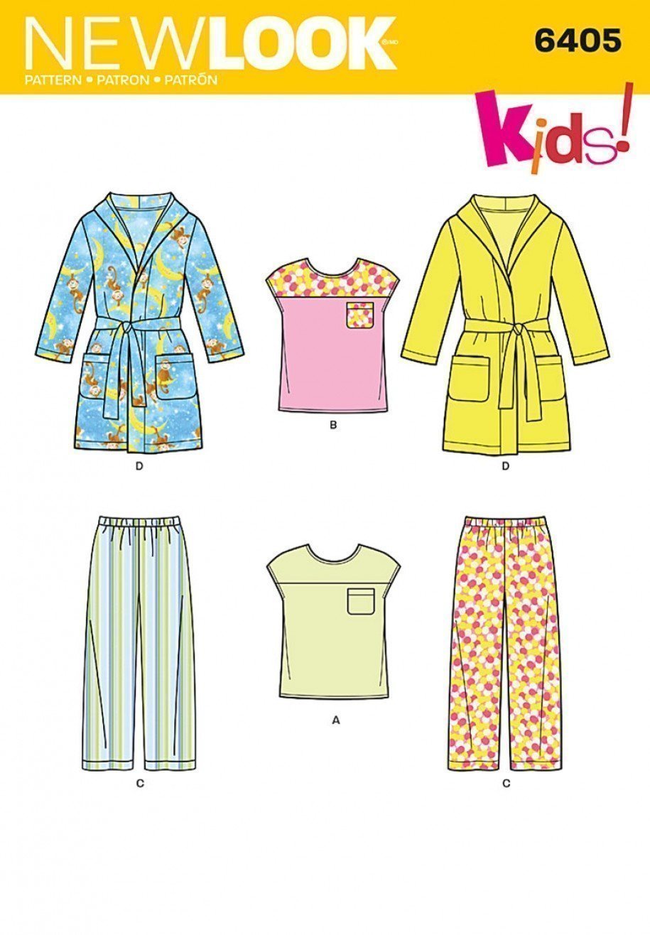 Patron New Look 6405 Pyjama et Peignoir Enfants