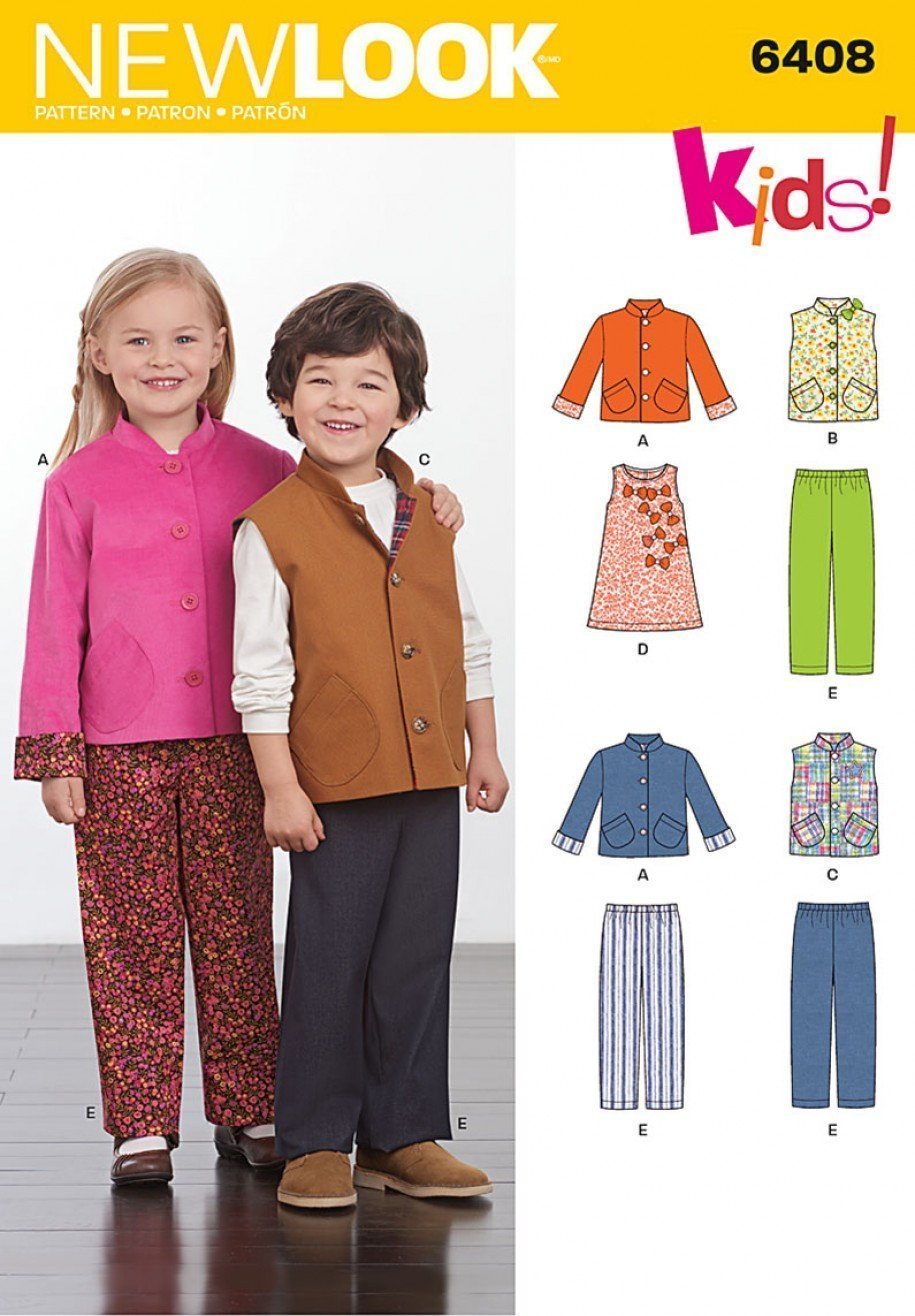 Patron New Look 6408 Ensemble Pour Enfants
