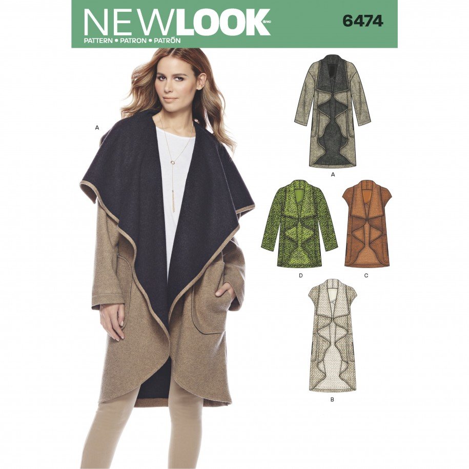Patron New Look 6474 Manteau