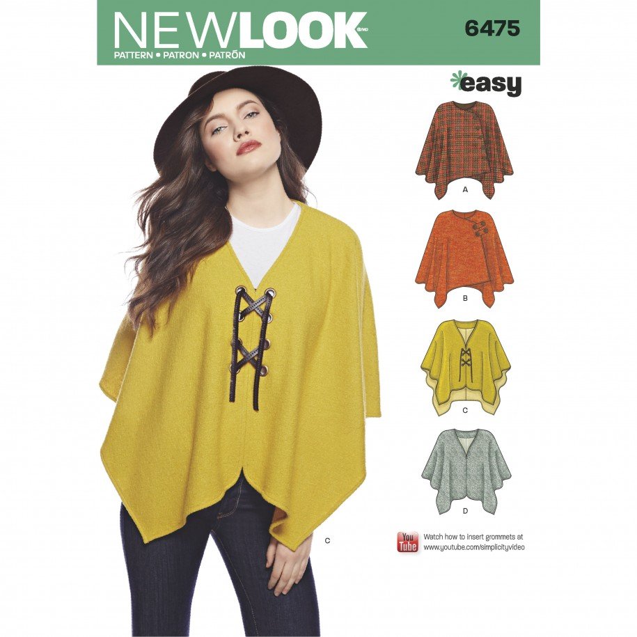 Patron New Look 6475 Poncho