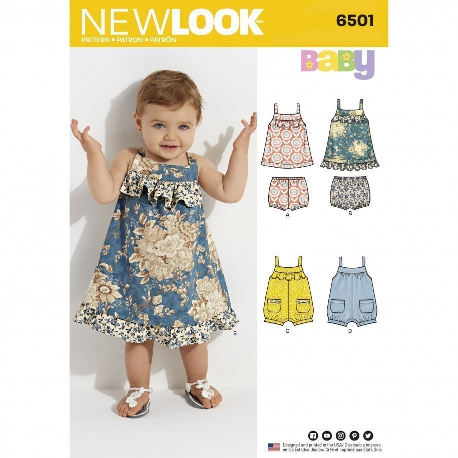 Patron New Look 6501 Ensemble Bébé