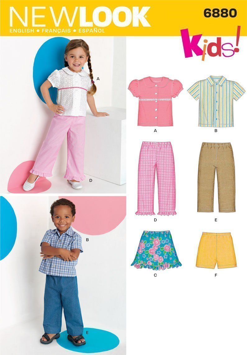 Patron New Look 6880 Ensemble Fille et Garçon