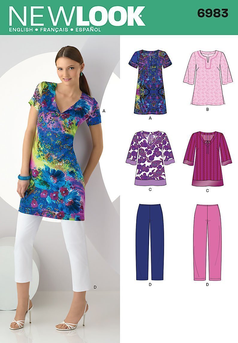 Patron New Look 6983 Caleçon, Tunique et Robe