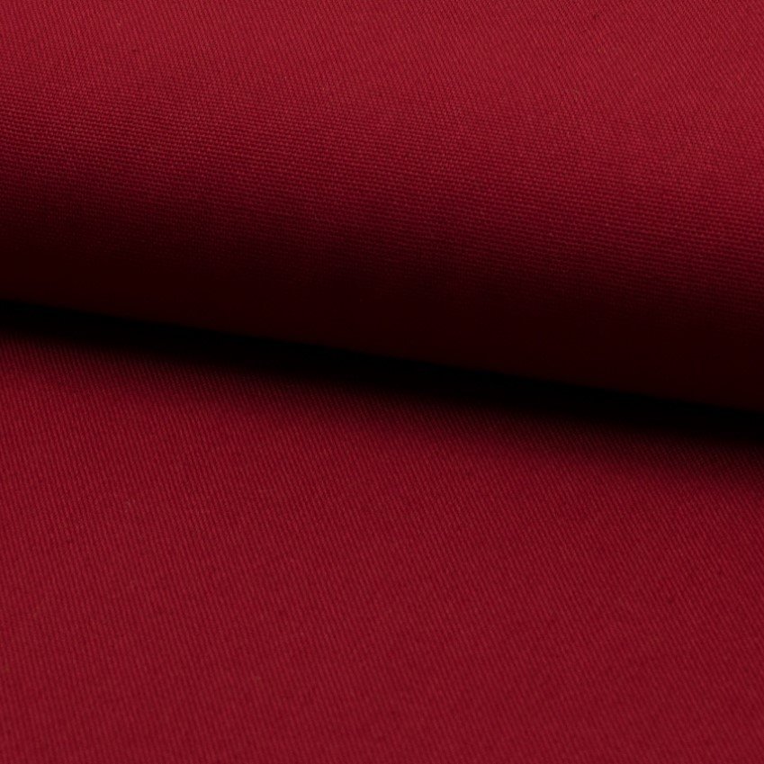 Tissu Coton Sergé d'ameublement uni Pourpre