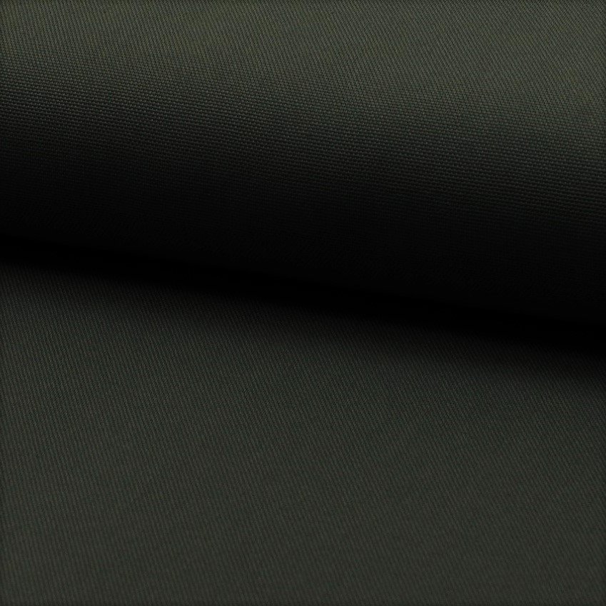 Tissu Coton Sergé d'ameublement uni Anthracite