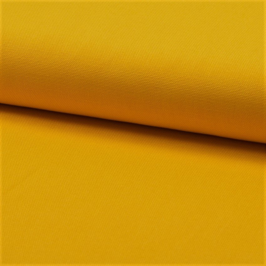 Tissu Coton Sergé d'ameublement uni Curcuma