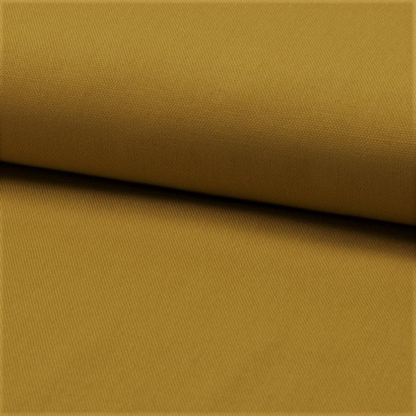 Tissu Coton Sergé d'ameublement uni Moutarde