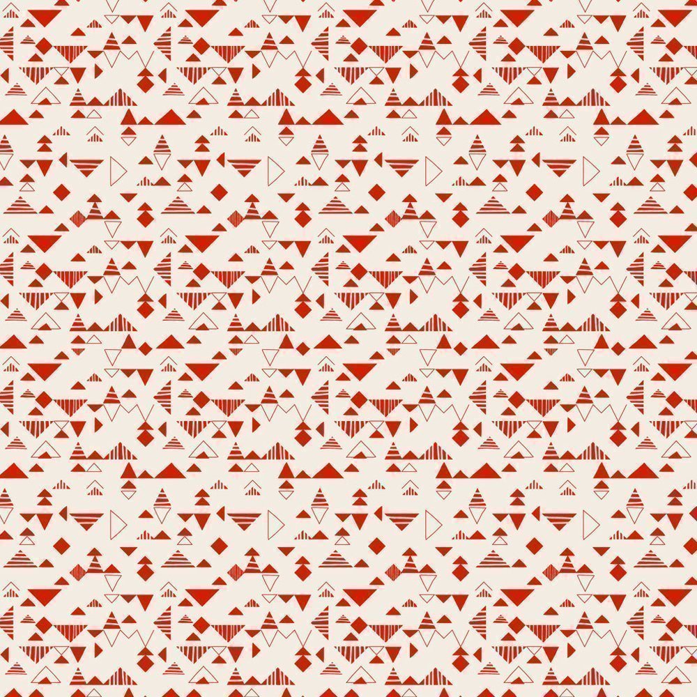 Tissu Coton Atelier Brunette Shape Red