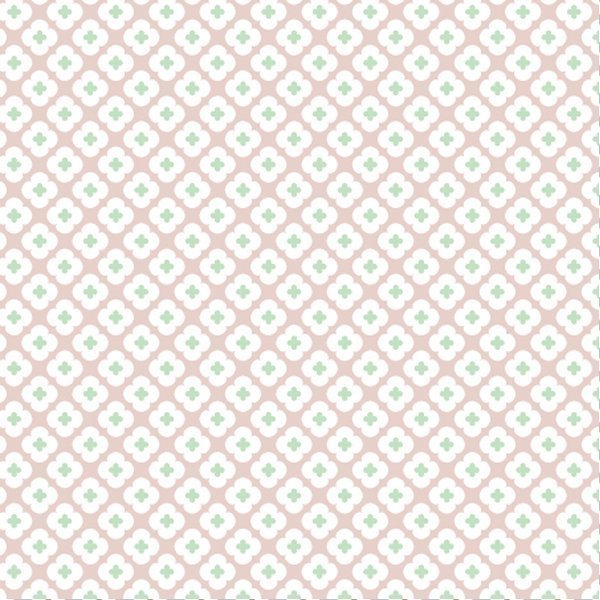 Tissu Popeline de coton Christel G Design Tormentille Rose glacé