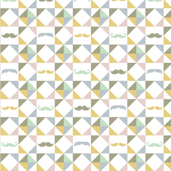 Tissu Coton enduit Christel G Design Kaléidoscope Scandinave