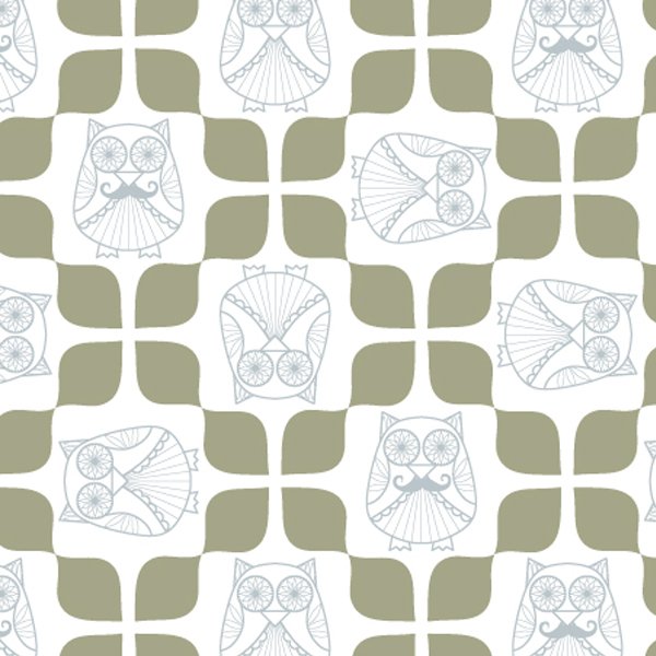 Tissu Coton enduit Christel G Design Mr Hibou en Scandinavie