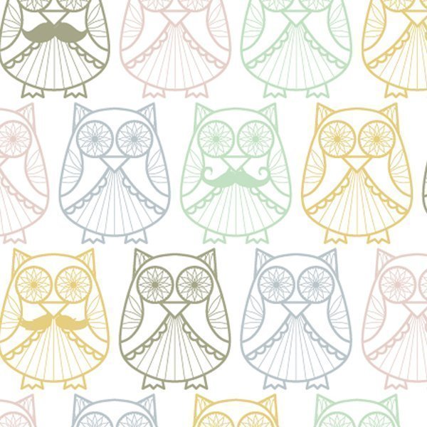 Tissu Coton enduit Christel G Design Mr & Mme Hibou en Scandinavie