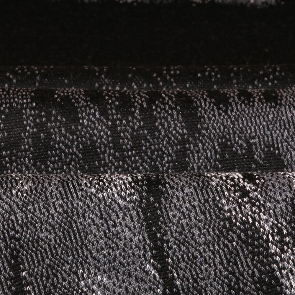 Tissu Gianni Maille Pull Noir Tigré Nuance de gris