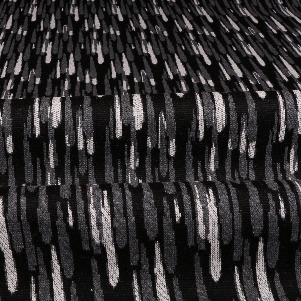 Tissu Gianni Maille Gouttes verticales Nuance de gris