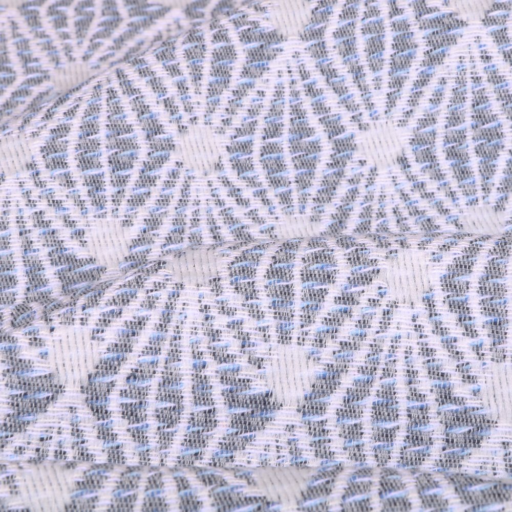 Tissu Gianni Jacquard Tissé Anthracite Toile Blanche