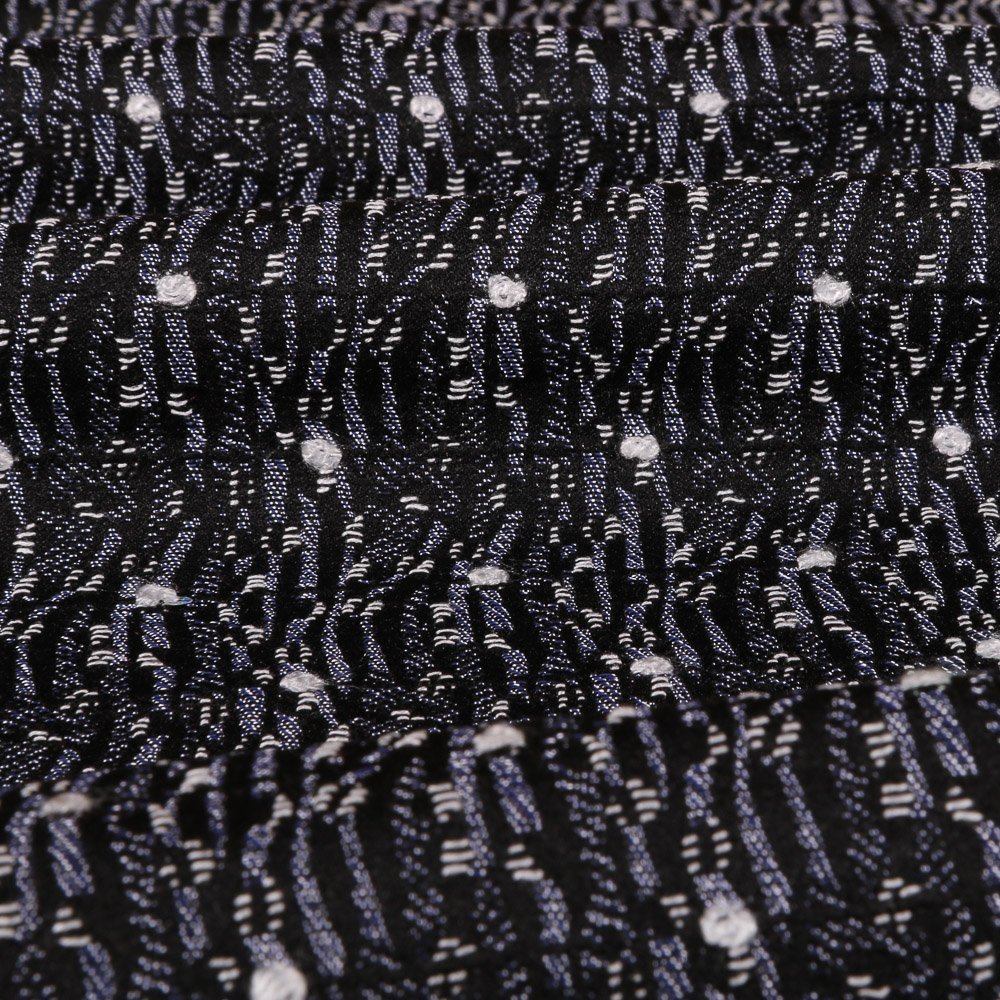 Tissu Gianni Maille Noir Aztèques Blancs et gris