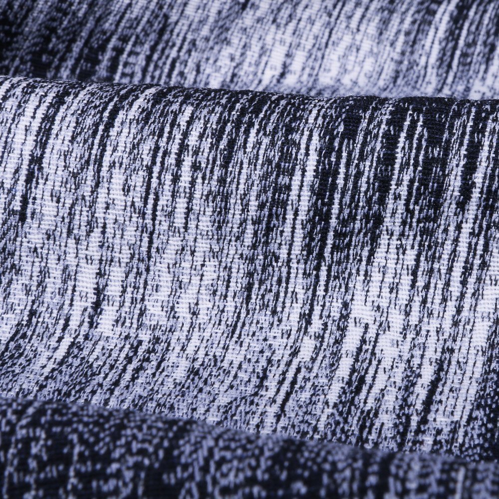 Tissu Gianni Jacquard Lainage Bleu gris Tâches Blanches