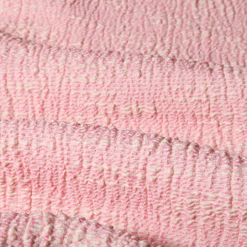 Tissu Gianni Maille Stretch Lurex Rose