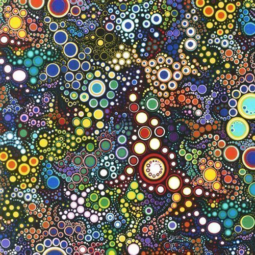 Tissu Robert Kaufman Effervescence Single Border Mod Bubbles Primary