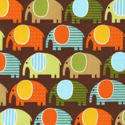 Tissu Robert Kaufman Urban Zoologie Elephants Bermuda