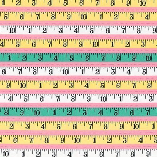 Tissu Robert Kaufman Sewing studio Tape Measures Sweet