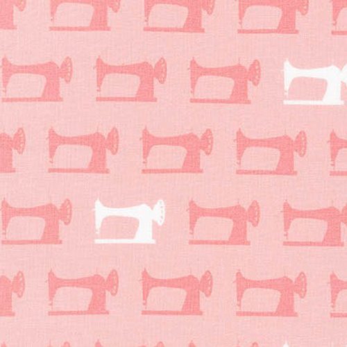 Tissu Robert Kaufman Sewing studio Sewing Machines Pink