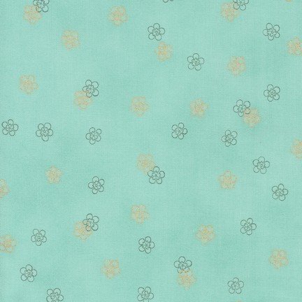 Tissu Robert Kaufman Satsuki Metallic Flower Bud Jewel