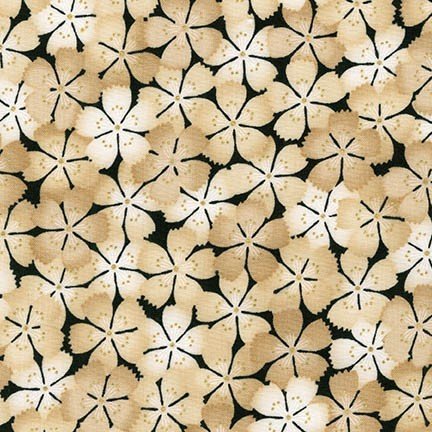 Tissu Robert Kaufman Satsuki Metallic Petals Vintage