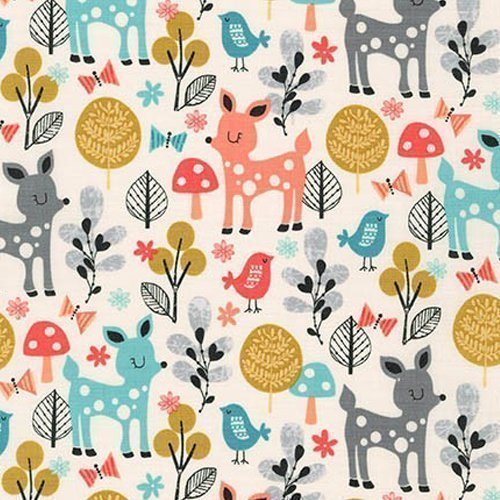 Tissu Robert Kaufman Acorn forest Forest Collage Park