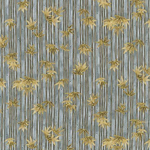 Tissu Robert Kaufman Akiko Gris et or