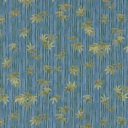 Tissu Robert Kaufman Akiko Vert et bleu