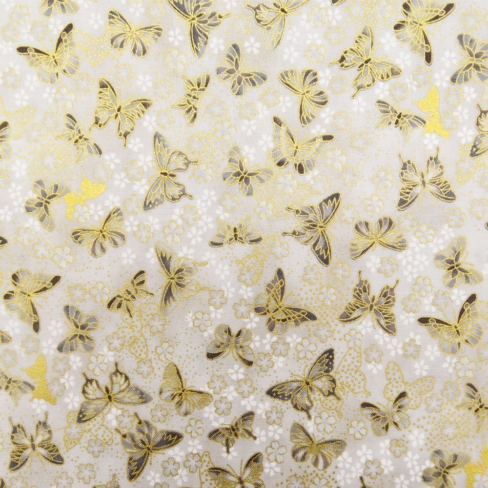 Tissu Robert Kaufman Akiko Beige et or