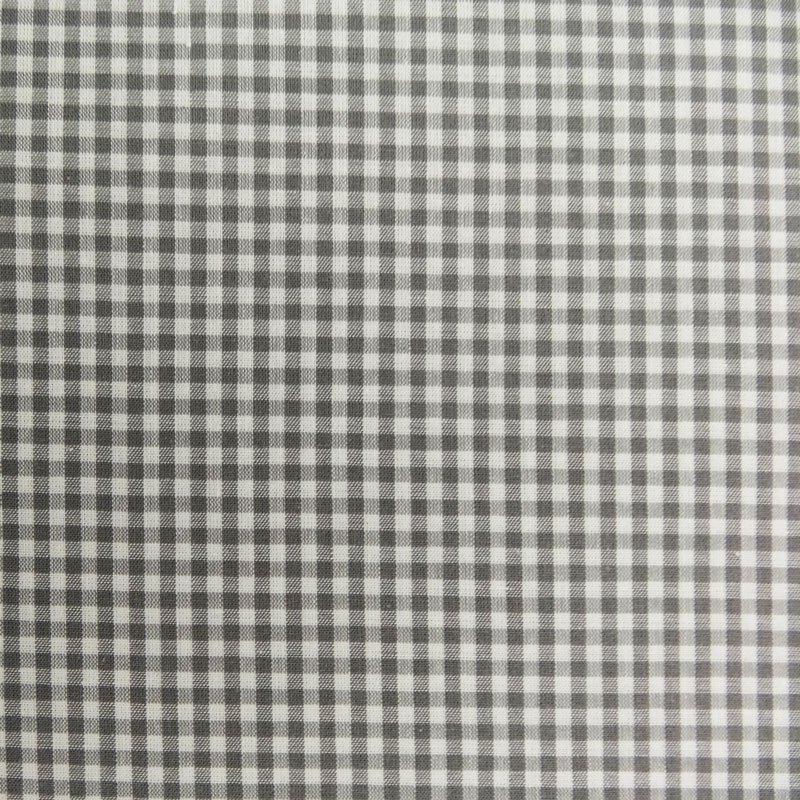 Tissu Vichy Gris Petits carreaux