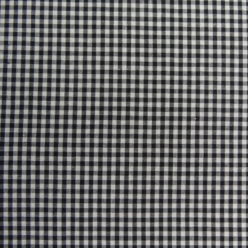 Tissu Vichy Noir Petits carreaux