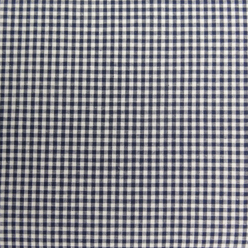 Tissu Vichy Bleu marine Petits carreaux
