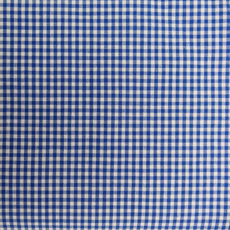 Tissu Vichy Bleu Petits carreaux