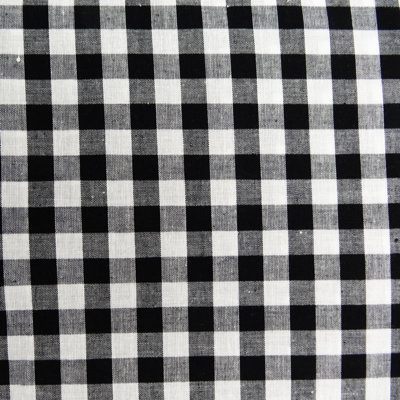 Tissu Vichy Noir Grands carreaux