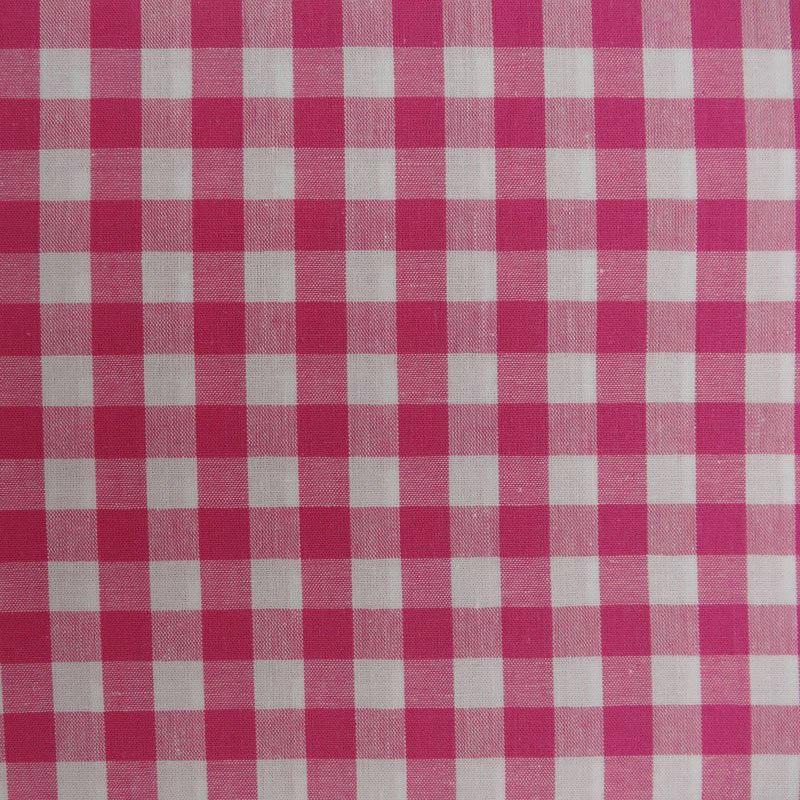Tissu Vichy Rose Grands carreaux