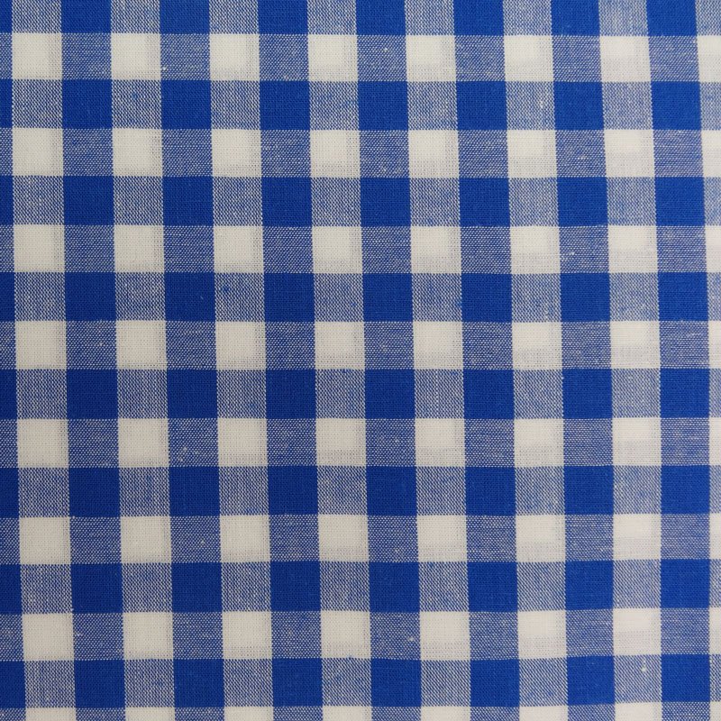 Tissu Vichy Bleu Grands carreaux