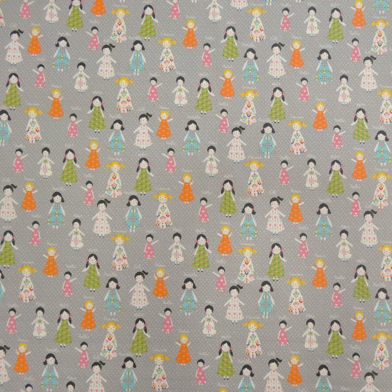 Tissu Enduit Gris Fillettes