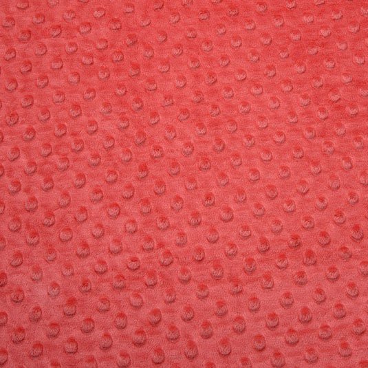 Tissu Minky Ultra doux Pois Rose pastèque