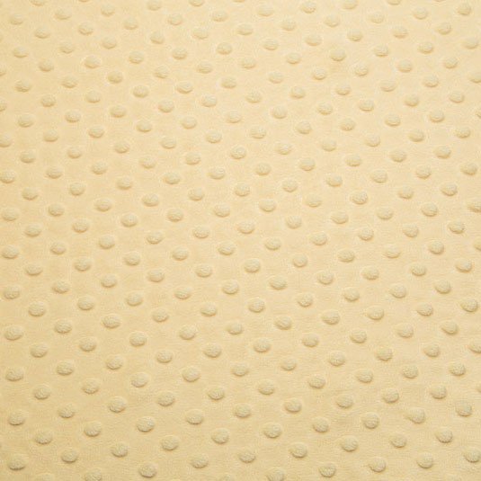 Tissu Minky Ultra doux Pois Vanille